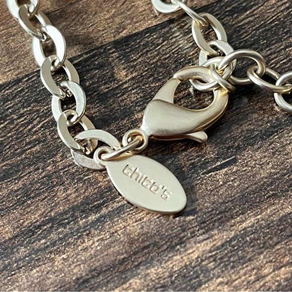 Chico’s Gold-Tone Heart with Charms Adjustable Necklace Chain with Matte Finish - Picture 5 of 6